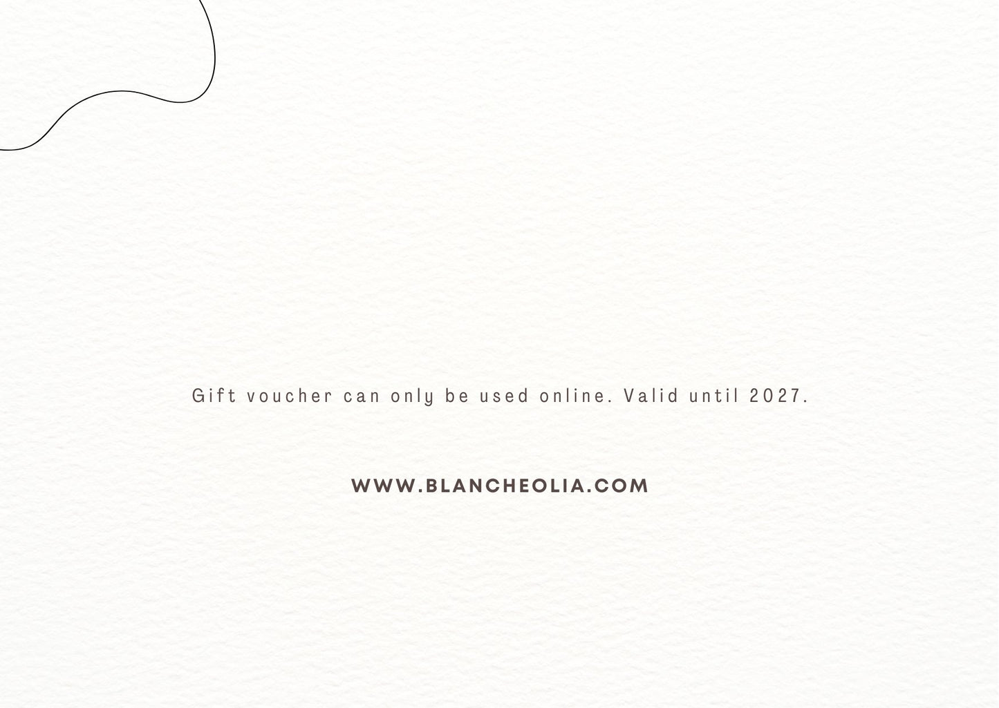 Gift voucher - Blanche Olia