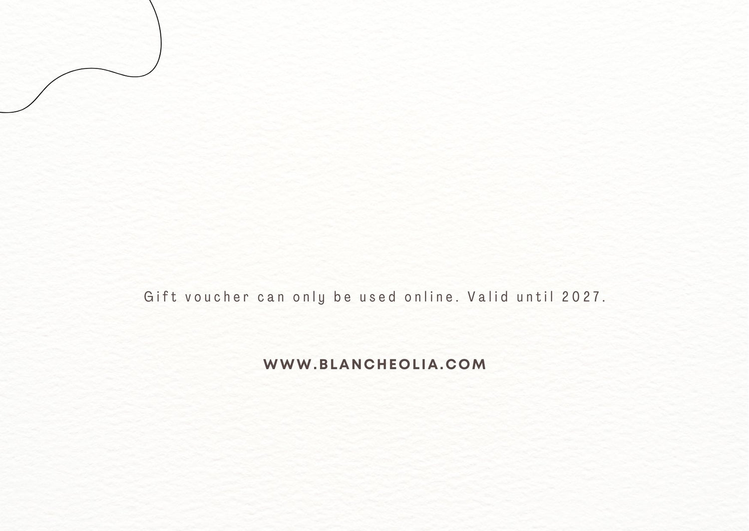 Gift voucher - Blanche Olia